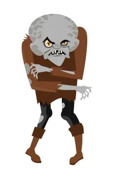Monster grey zombie Stock Illustration