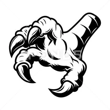Monster hand with claws. Vector design element Стоковая иллюстрация