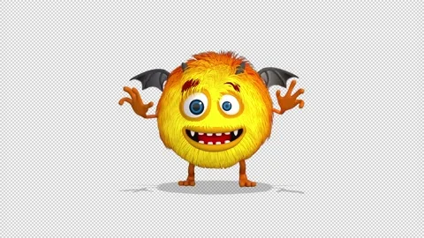 Monster Harry scares Video Loop and Alfa Channel 库存影片 163292148