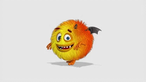 Monster Harry sneaks Video Loop and Alfa Channel 库存影片 163292273