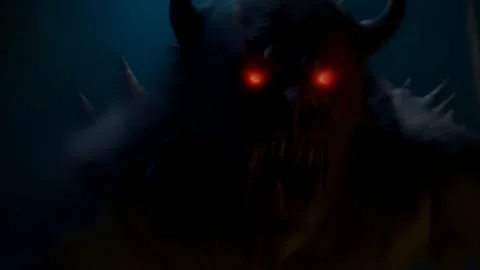 Monster in haunted house Video stock 260559647