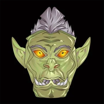 Monster Head Mask Vector Illustration Stock Illustration