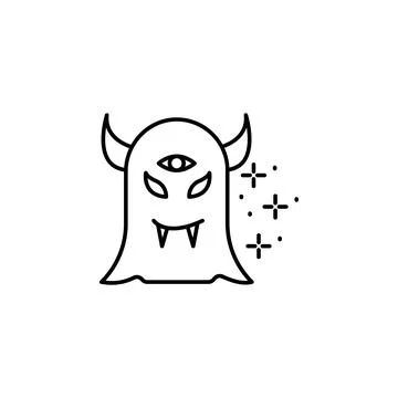 Monster, horror icon. Simple line, outline vector of horror icons for ui and ux Stock Illustration