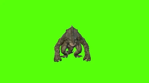 Monster Idle Green Screen Animation 4k Rendering Stock-Footage 262597259