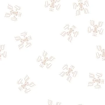 Monster insect glyph seamless pattern Illustrazione stock