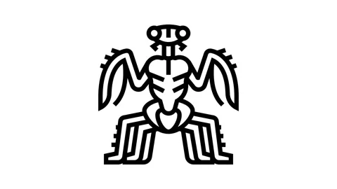 Monster insect line icon animation Stock Footage 224916707
