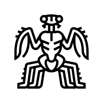 Monster insect line icon vector illustration Stock Illustration