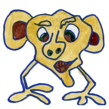 Monster isolated on a white background Stockillustratie