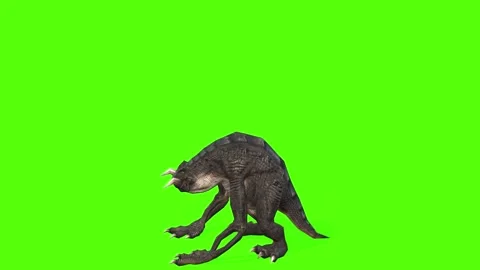 Monster Jump Attack Green Screen Animati... | Stock Video | Pond5