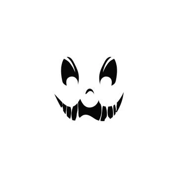 Monster laughing face with big teeth Stock Illustration