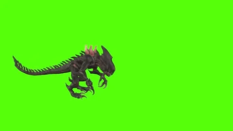 Monster left Claw Attack Green Screen Animation 4k Rendering Stock Footage 262699457