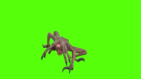 Monster Left Claw Attack Green Screen Animation 4k Rendering Stock Footage 267716172