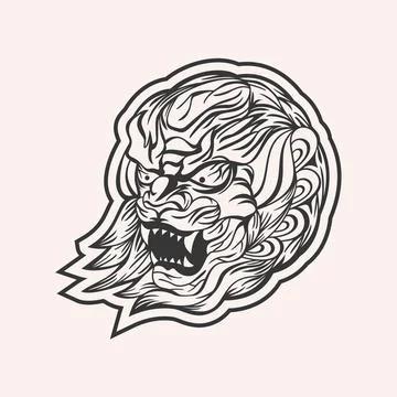 Monster lion Stock Illustration
