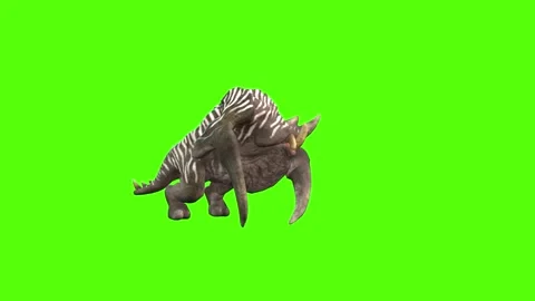 Monster Looking Around Green Screen Animation 4K Rendering Stock Footage 270021498