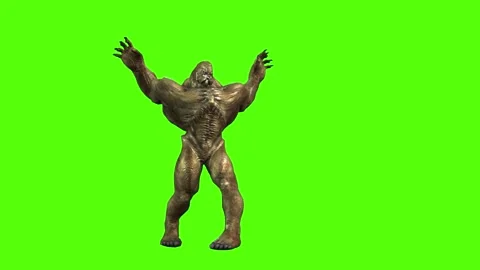 Monster Magic Attack Green Screen Animation 3D Rendering Stock Footage 296056083