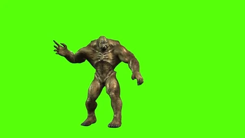 Monster Magic Attack Green Screen Animation 3D Rendering Stock Footage 296056104
