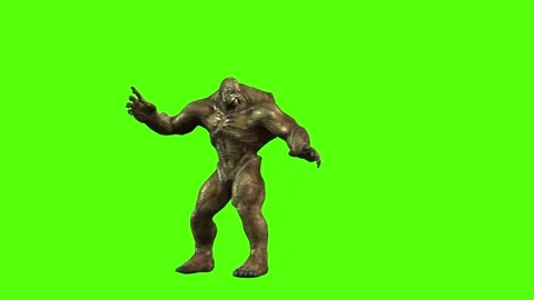 Monster Magic Attack Green Screen Animation 3D Rendering Stock Footage 296056118