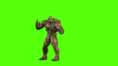 Monster Magic Attack Green Screen Animation 3D Rendering Stock Footage 296056119