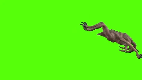 Monster Mandibles Attack Green Screen Animation 4k Rendering Stock-Footage 267716225