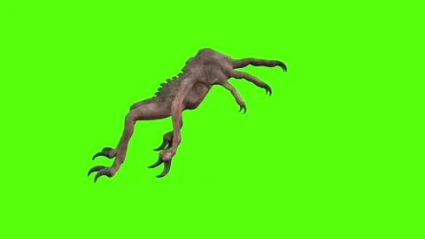 Monster Mandibles Attack Green Screen Animation 4k Rendering Stock-Footage 267716332