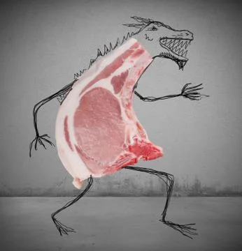 Monster meat Stock Photos