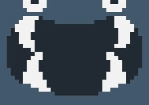 Monster mouth background in pixel theme Stock-Illustration