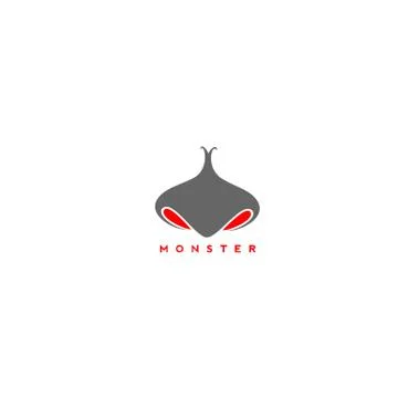 Monster nose with vector illustration. Stock Illustration