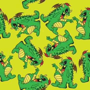 Monster pattern Stock Illustration