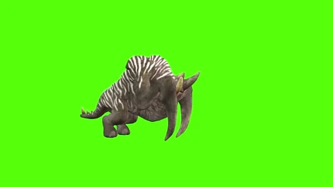 Monster Ram Attack Green Screen Animation 4K Rendering 動画素材 270021481