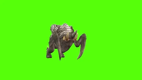 Monster Ram Attack Green Screen Animation 4K Rendering 動画素材 270021500
