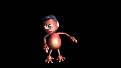Monster Rapper, Version #1:  Alpha + Loop Video stock 34275674