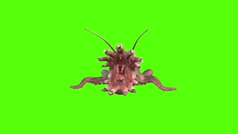 Monster Roar Green Screen Animation 4k Rendering Stock Footage 267715825