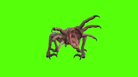 Monster Roar Green Screen Animation 4k Rendering Stock Footage 267716472