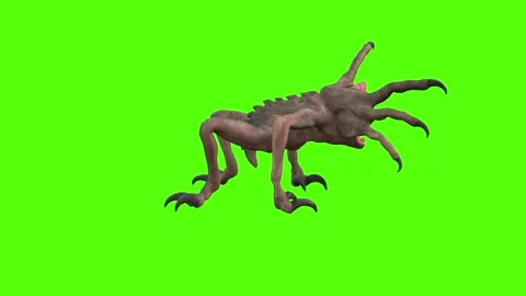 Monster Roar Green Screen Animation 4k Rendering Stock Footage 267716513