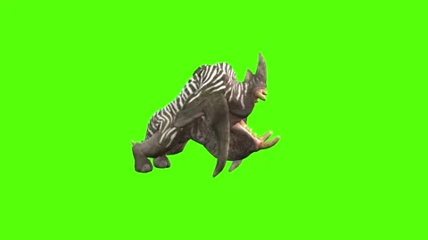 Monster Roar Green Screen Animation 4K Rendering 스톡 동영상 270021469