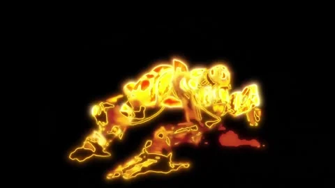 Monster run - rotation 3D animation Stock Footage 294343971