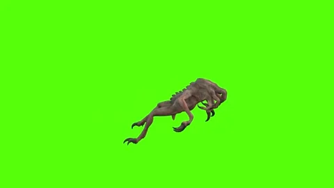 Monster Running Forward  Green Screen Animation 4k Rendering Видео 267716561