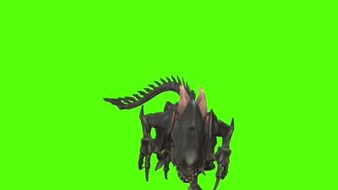 Monster Running Green Screen Animation 4k Rendering Видео 262699329