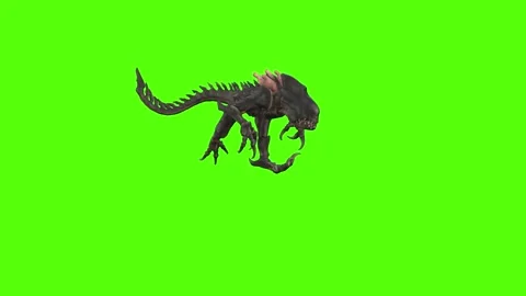 Monster Running Green Screen Animation 4k Rendering 스톡 동영상 262699345
