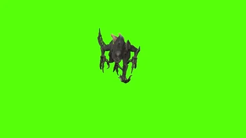 Monster Running Green Screen Animation 4k Rendering Stock-Footage 262699353