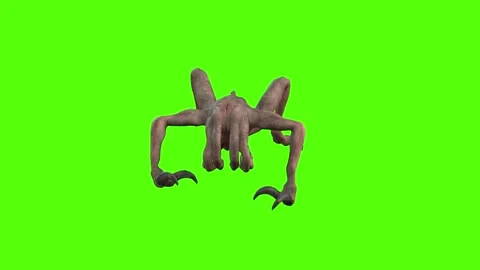Monster Running Green Screen Animation 4k Rendering Stock Footage 267716657