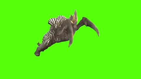 Monster Running Green Screen Animation 4K Rendering Vidéo 270021466