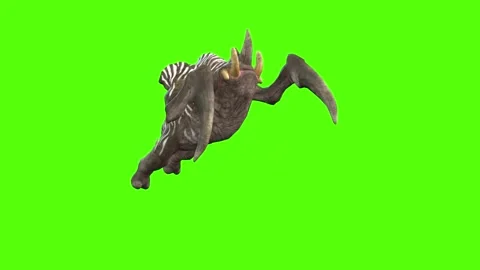 Monster Running Green Screen Animation 4K Rendering Stock-Footage 270021467