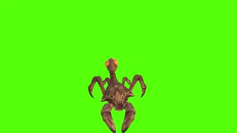 Monster Scorpion Claws Attack Forward Green Screen Animation 4k Rendering Stock Footage 271106602