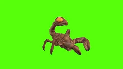 Monster Scorpion Claws Attack Green Screen Animation 4k Rendering Stock Footage 270390507