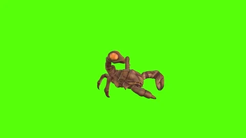 Monster Scorpion Claws Attack Green Screen Animation 4k Rendering Stock Footage 271106625