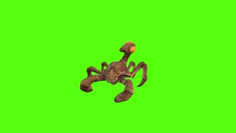 Monster Scorpion Strafe Left Green Screen Animation 4k Rendering Stock Footage 271106553