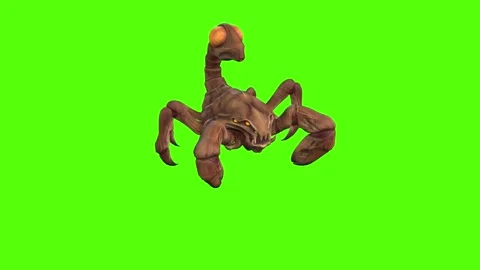 Monster Scorpion Tail Attack Green Screen Animation 4k Rendering Stock Footage 270390511