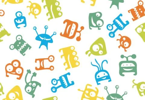 Monster seamless Stock Illustration
