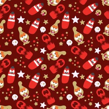 Monster seamless pattern design. vector illustration Stock Illustration